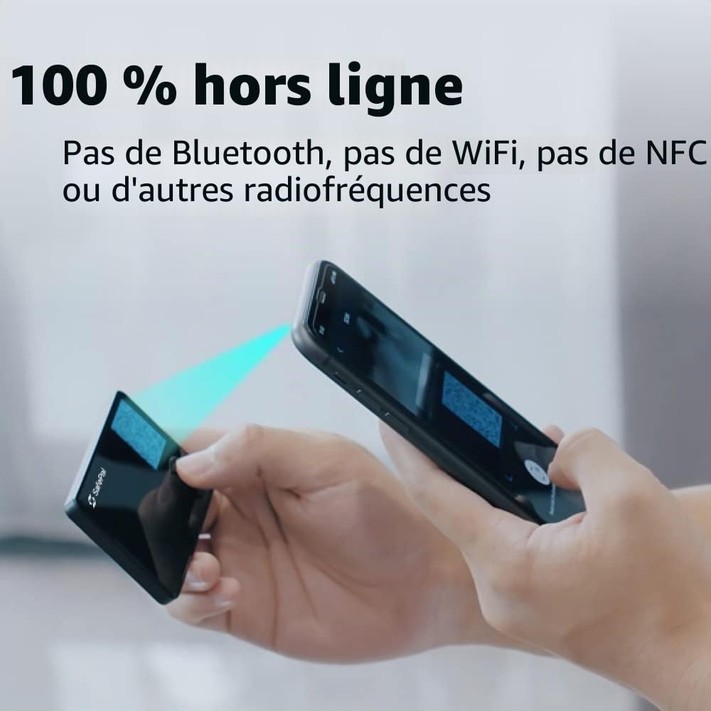 SafePal S1 - Portefeuille matériel de crypto-monnaie, stocke en toute sécurité les clés privées, stockage à froid pour Bitcoin, Ethereum et plus de jetons, NFT, graines et actifs cryptographiques