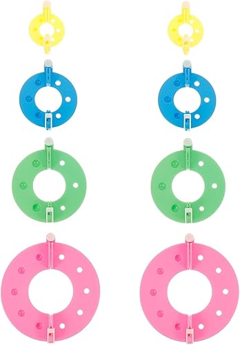 DOITOOL Máquina para hacer pompones, juego de 8 herramientas para hacer pompones para tejer bolas de pelusa, hilo de lana, proyecto de manualidades