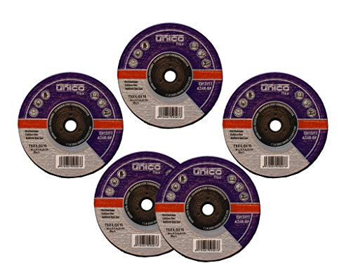 5 Stück Schruppscheibe Ø 75mm - 4.0mm Stärke - 10mm Bohrung für Akku- und Druckluft- Trennschleifer Cover