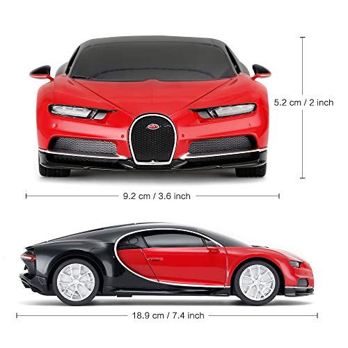 Rastar Bugatti Toy Car, 1/24 Scale Bugatti Chiron Rc Model Car, Red #TOP3