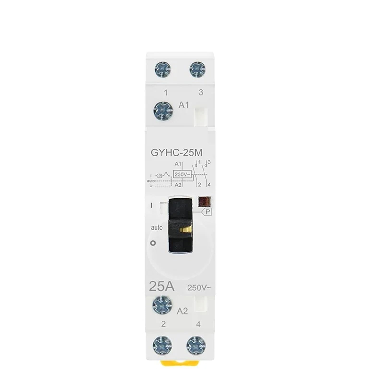 Łącznik domowy sterujący 2P 16 A, 20 A, 25 A, 2 V, 2 NC 220 V, 1 szt. (2P 16 A, 2N0, 220 V)