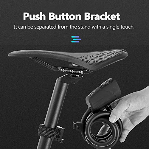 Andoer ULAC 110dB Fechadura de Alarme Eletrônico de Bicicleta Fechadura de Cabo de Aço para Biciclet