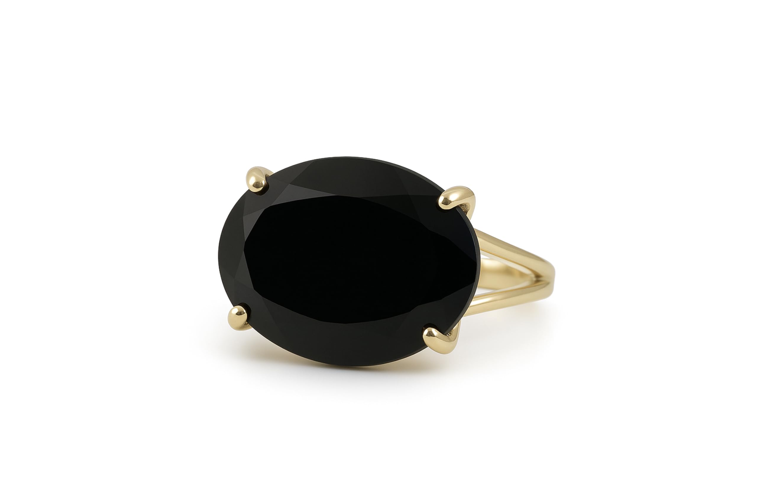 Anemone Gioielli Bene Onice Nero per Donne - 14k Oro Reimpito Anello Gioielli con 18x13mm Onice Nero - Artigianale Gemma Anelli per Donne - Incisione Gratuita e Scatola Gioielli