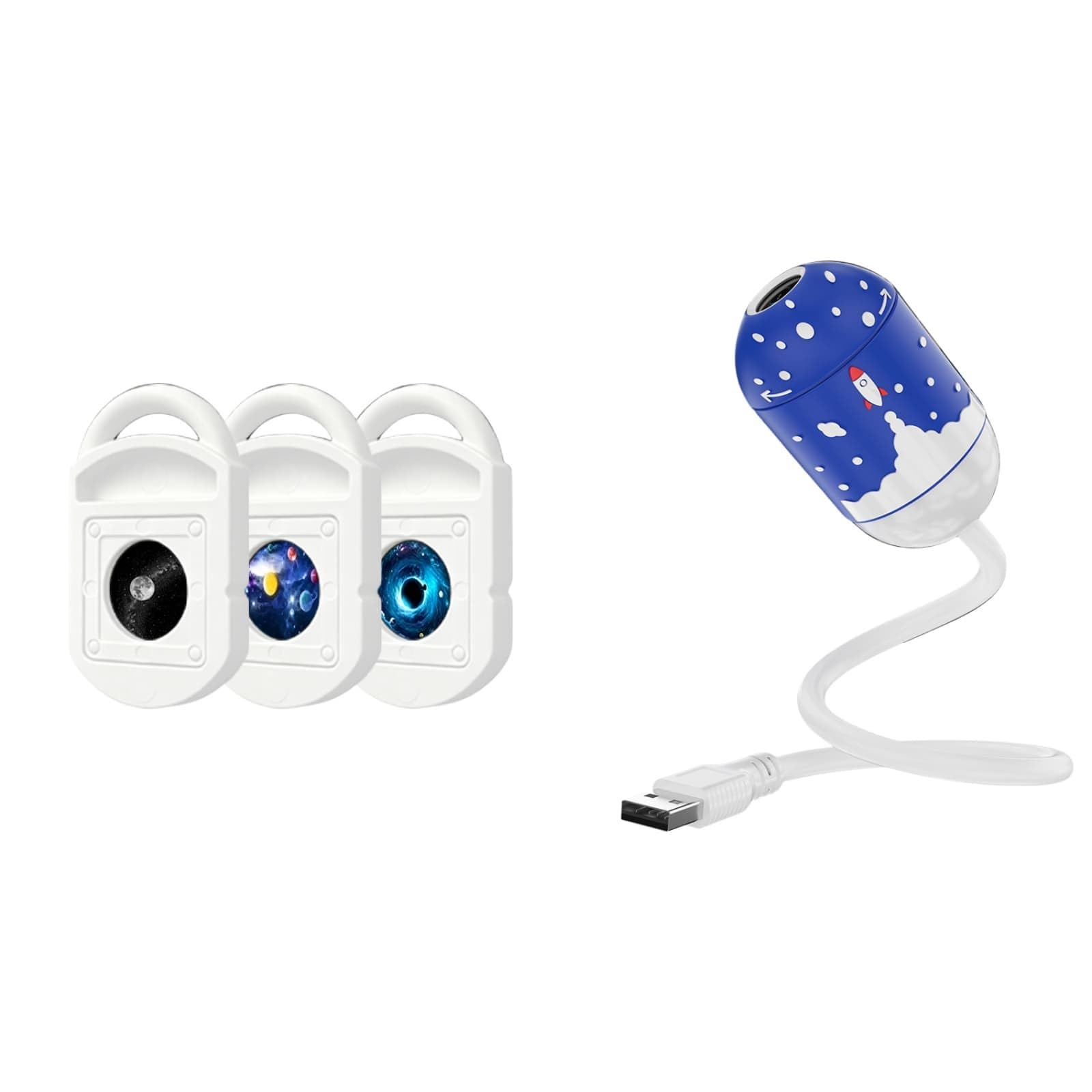 JytxhgzrVZ Galaxy Projector Light, Dreamy LED Projector Lamp, 360° Rotatable Star Night Light, USB Powered Holographic Projector, Novelty Ceiling Light for Party Bedroom Car Decor, Kids Gifts (J1)
