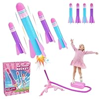 HappyGoLucky Raketen Spielzeug für Kinder, Outdoor Spielzeug Mädchen 3 4 5 6-8 Jahre Spielzeug Geschenk Mädchen 3 4 5 6 7 8 9-13 Jahre Kinder Spielzeug Outdoor Spiele für Kinder