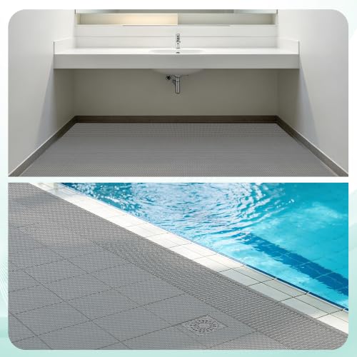 Alfombrilla de Drenaje Antideslizante 120 x 110 cm Gris 3