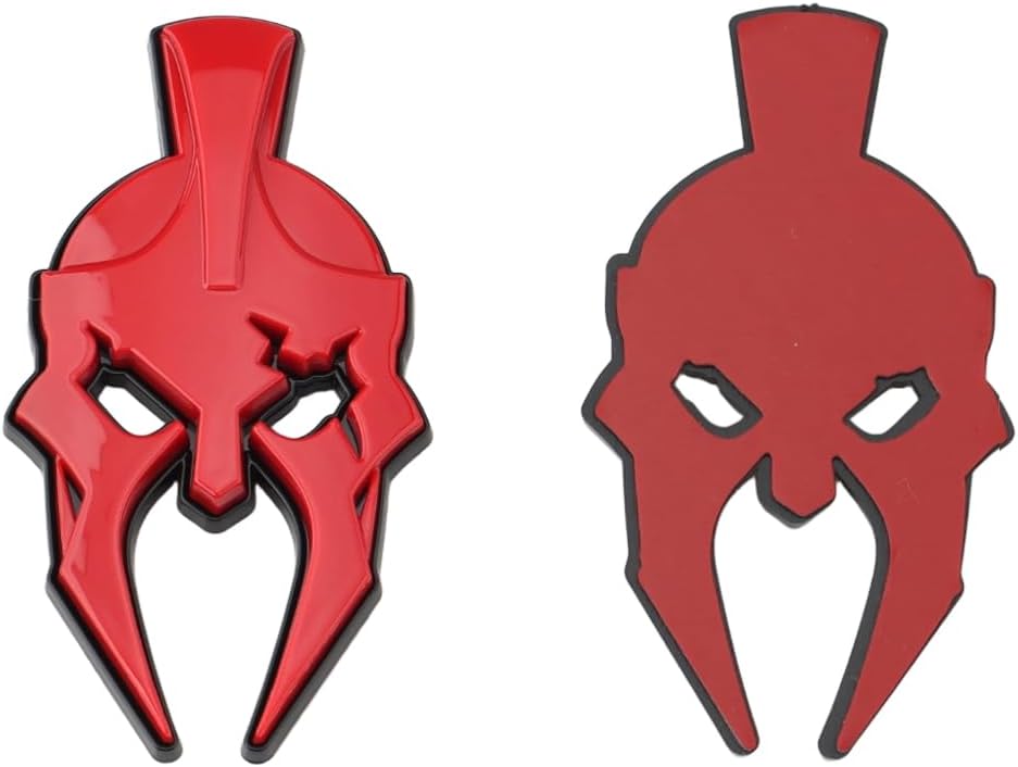 2Pcs Custom Gladiator Emblems 3D Badges Right Left Side Fender Stickers Replacement for Jeep Wrangler JL JK Gladiator Universal Car Vehicle, Truck, Motorcycle (Red Black)
