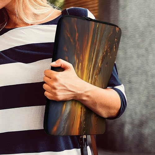 Funda protectora para computadora de 17 pulgadas impermeable con absorción de golpes dorada 7