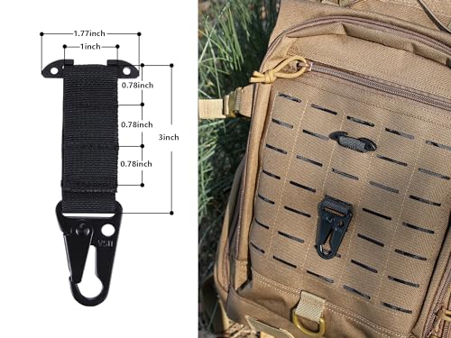 image for Generic Tactical Gear Clip Clash Hook Hanging Carabiner T-Mount MOLLE 