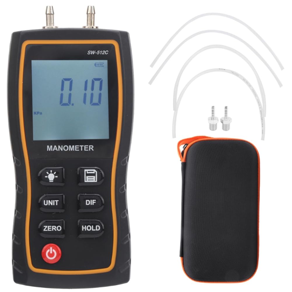 Osmond SW-512C Digital Manometer HVAC Air Pressure Tester Gauge Air Pressure Meter Tool Differential Pressure Tester