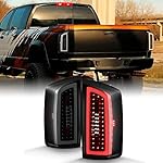 AKKON - Fits 2007 2008 Dodge Ram 1500 2500/2009 3500 Full LED Tube Bar Black Smoked Tail Lights Brake Lamp Pair Left+Right