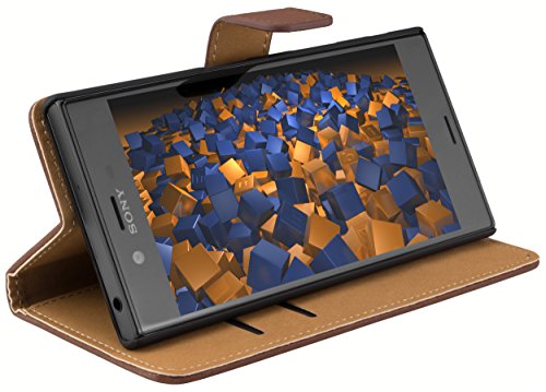 mumbi Poche Bookstyle Compatible avec Sony Xperia XZ/XZs, Brun