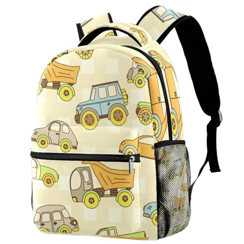 Sac de voyage décontracté pour les sorties des ados avec motif taxi et voitures colorées