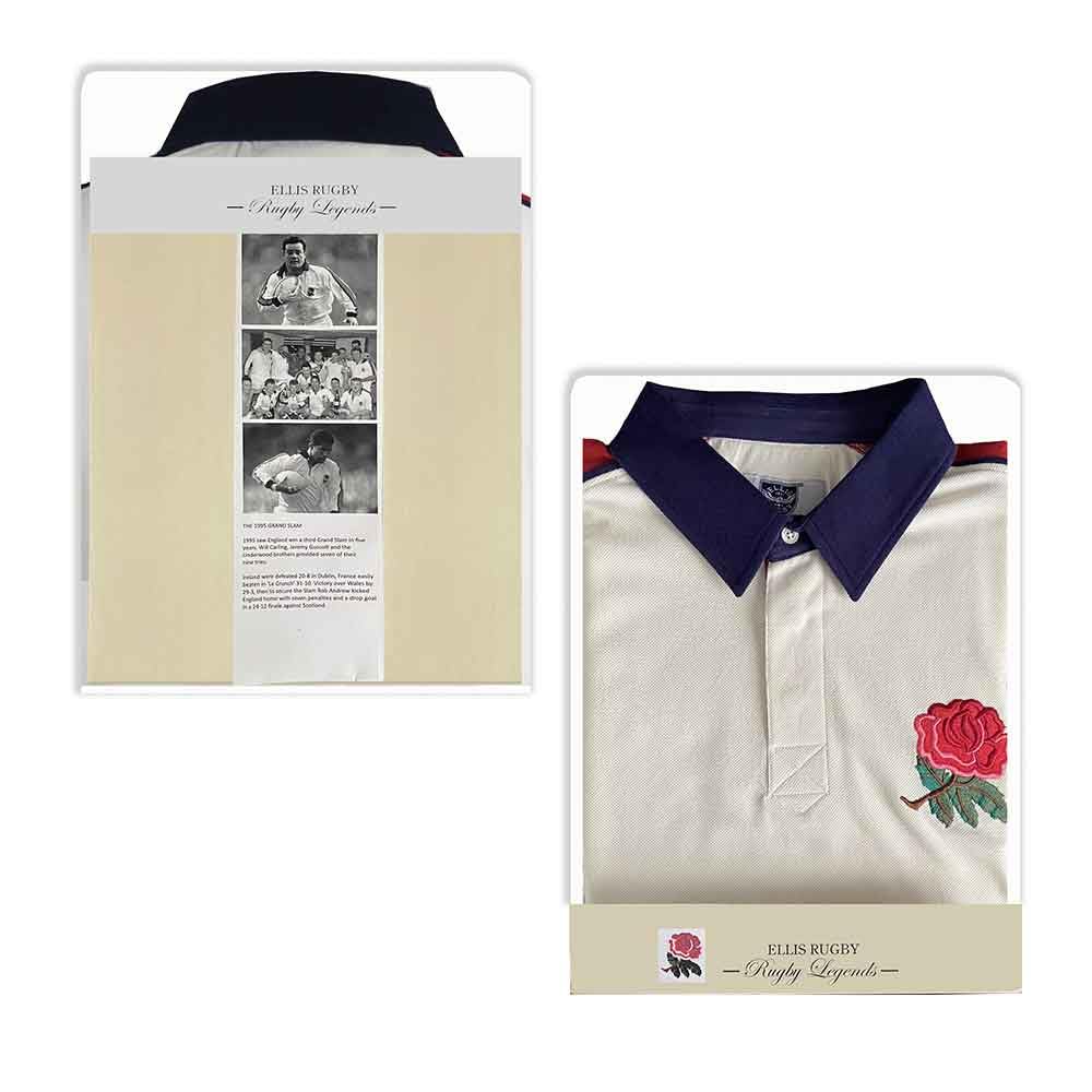 Maglia Inghilterra Rugby 1995 Polo Grand Slam