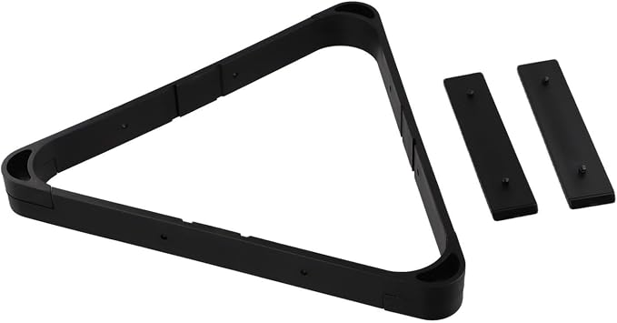 Billiard Ball Rack for 8-Ball Triangle and 9-Ball Diamond, Plastic 15-Piece Pyramid Rack Compatible with 2.25 in 57mm Pool Balls, No Tools Required