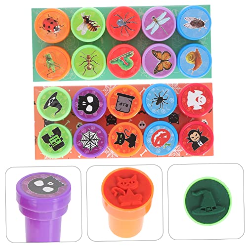 Toddmomy 2 Caixas Selo Infantil Carimbos De Halloween Para Crianças Carimbos Infantis Para Artesanat