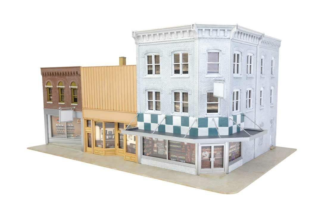 Walthers Cornerstone 933-4044 HO Scale Merchant's Row VII - Kit - 10-1/2 x 6-7/8 x 5-3/8