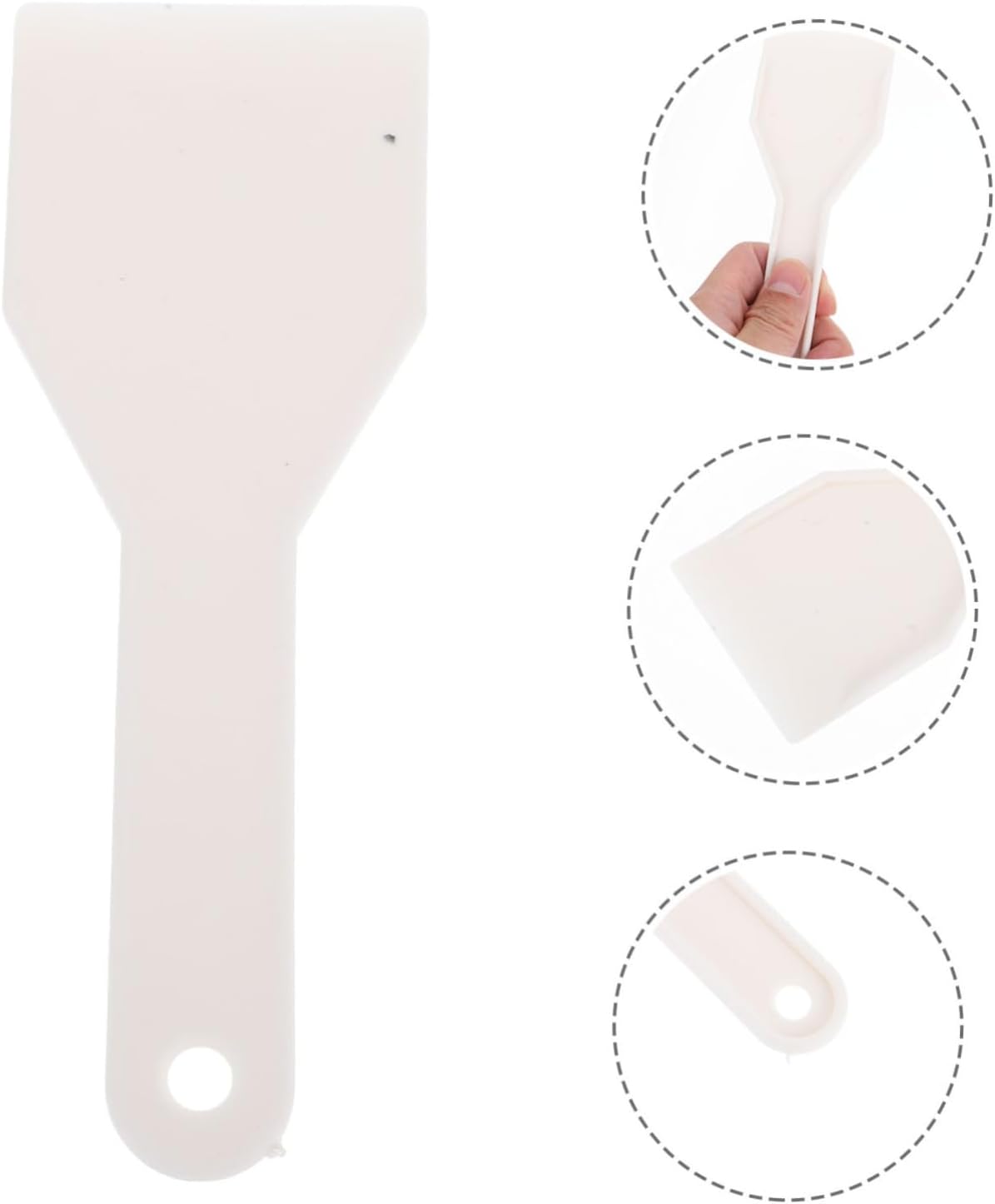 OSALADI Refrigerator Ice Scraper Plastic Deicing Shovel Handheld Freezer Defroster Flat Ice Removal Tool with Safe Round Handle for Kitchen Frost Removal 5.90X2.16In image 4