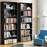 SIMPLE HOGAR librero,librero Minimalista,decoración de Madera con 6 Compartimentos de Almacenamiento,libreros Madera...