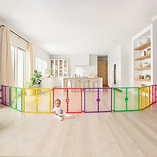 Regalo Safety 260' Super Wide Baby Gate & 8-Panel Playpen, 2-in-1 Convertible Baby Play Yard, Large Foldable Play Pen for Babies, Toddlers & Pets,...