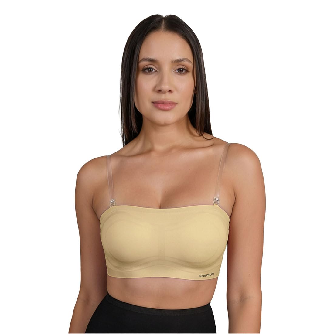 dermawear Women's Invism Cotton Bonded Seamless Non Wired Anti Roll Over Tube Bra-picture-17