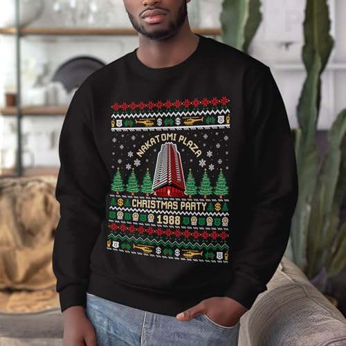 Christmas Movie Ugly Sweatshirt - Black, Small, Unisex-Adults, Christmas Enthusiasts2