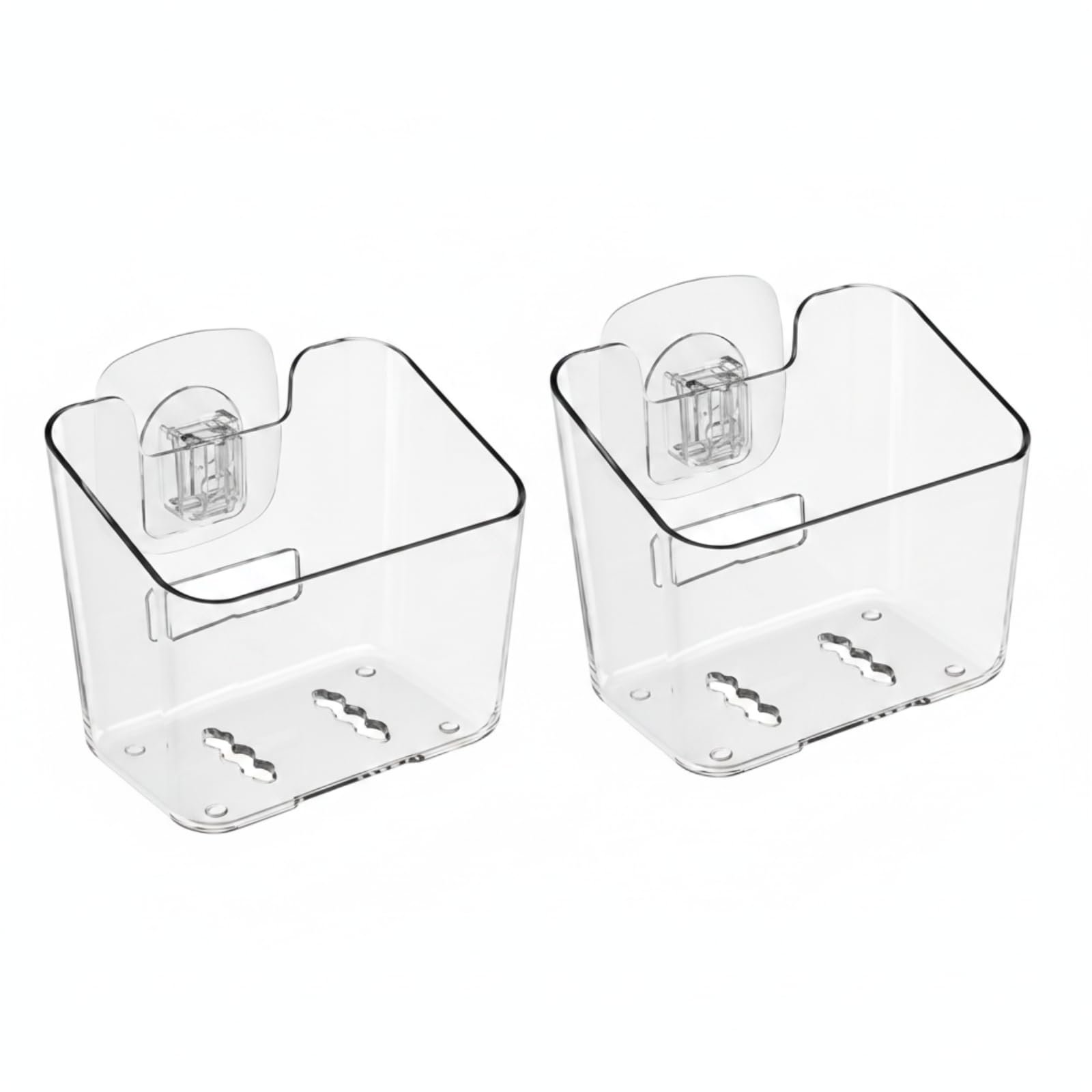 Gzsekken Shower Caddy 2 Pack Bathroom Shelf Self Adhesive Wall Mounted No Drilling Powerful Basket Tidy Rack Organize for Kitchen Bathroom Storage, Small(include Self Adhesive Pad)
