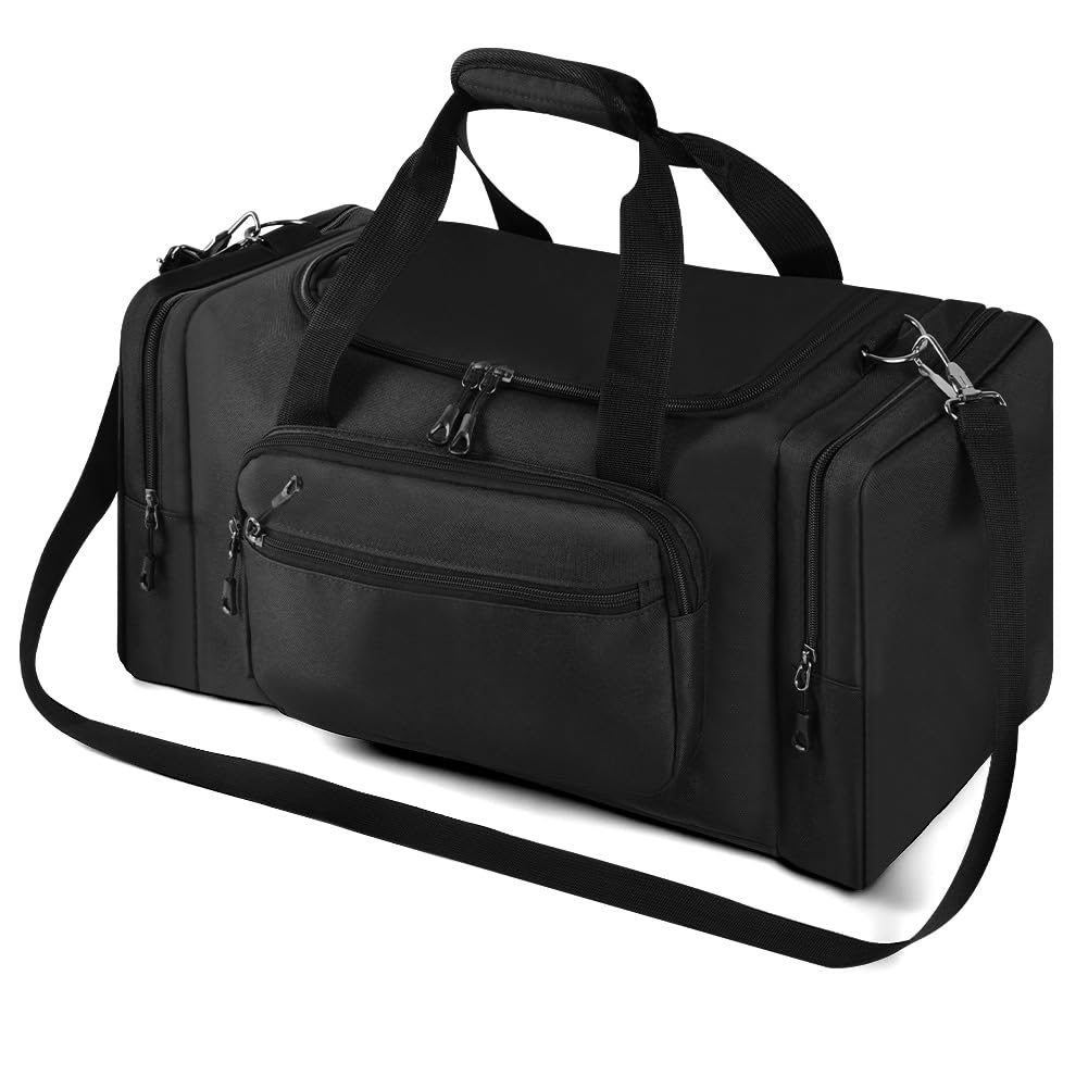 OSDUE Sports Duffle Bag, Gym Duffle Bag for Women Men,35L Waterproof Travel Sports Duffel with Shoulder Strap Holdall Holdall Overnight Weekend Bags for Gym Travel Swimming, Black