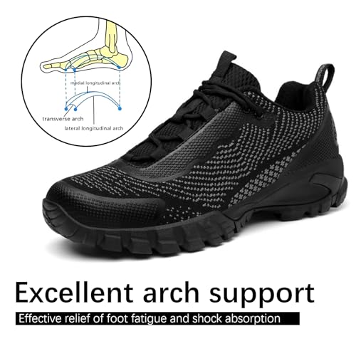 Image of LEDINEY Mens Hiking Shoes Waterproof Lightweight Ankle Boots Outdoor Trekking Camping Walking Quest