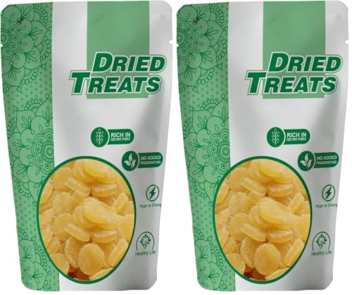Image of Dried Treats Dried Pineapple Coin 200 Grams - Family-Friendly Tasty, Softy & Chewy Healthy Pineapple Flavor Candies Loved by Kids, Great for Trail Mixes |Candied Pineapple Coin Perfect For Hiking and Travel Enthusiasts | No Added Sugar, Vegan Friendly Sun-Dried Pineapple Candy
