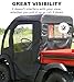 NIXFACE Soft UTV Cab Enclosure for Kawasaki Mule 600/610/610 4x4/610 4x4 XC (2015 & Older) – All-Weather Protection with Zippered Windows & Rear Panel Black