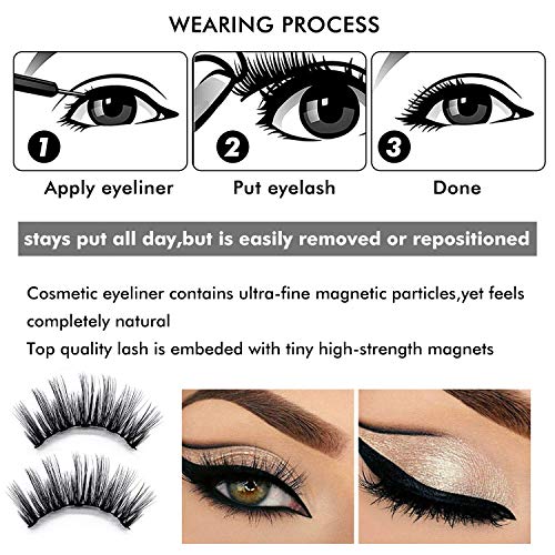 Ciglia magnetiche, set di ciglia finte 3D, ultra