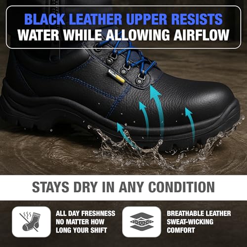 Half-Boots Unionshoes - Composite Safety Toe Work Boots for Mens - Lightweight and Durable - Slip, Oil & Chemical Resistant Outsoles - Ideal for Warehouse and Construction Work4