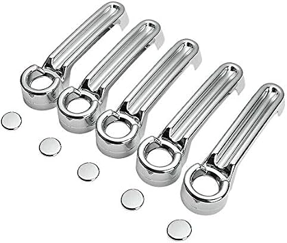 7018 Chrome 4 Door + Tailgate Handle Cover for 07-18 Jeep Wrangler / 08-13 Jeep Liberty / 07-12 Dodge Nitro