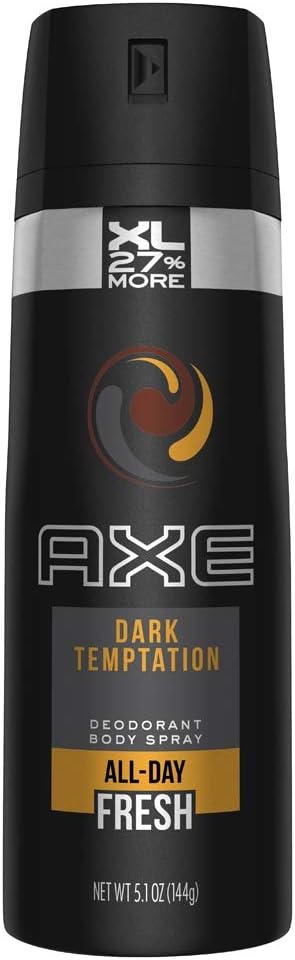 Body Spray Deodorant for Long Lasting Odor Protection Dark Temptation All Day Fresh Scent Mens Deodorant Formulated Without Aluminum 5.1 oz 4 Count