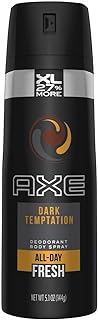 Axe Body Spray Deodorant for Long Lasting Odor Protection Dark Temptation All Day Fresh Scent Mens Deodorant Formulated Without Aluminum 5.1 oz 4 Count