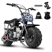 Oryxearth 105cc 4-Stroke Dirt Off Road Trail, 28mph, Gas Powered Mini Bike with Automatic Transmission and Pull Start for Adult and Teens, Weight Support 185 LBS