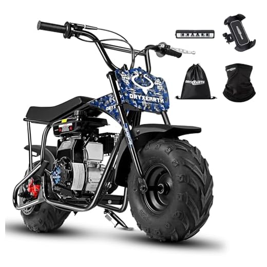 Oryxearth 105CC 4-Stroke Kids Dirt Bike, Gas Powered Off Road Mini Dirt Bike Pit Bike with Automatic Transmission and Pull Start for Kids Over Age 8