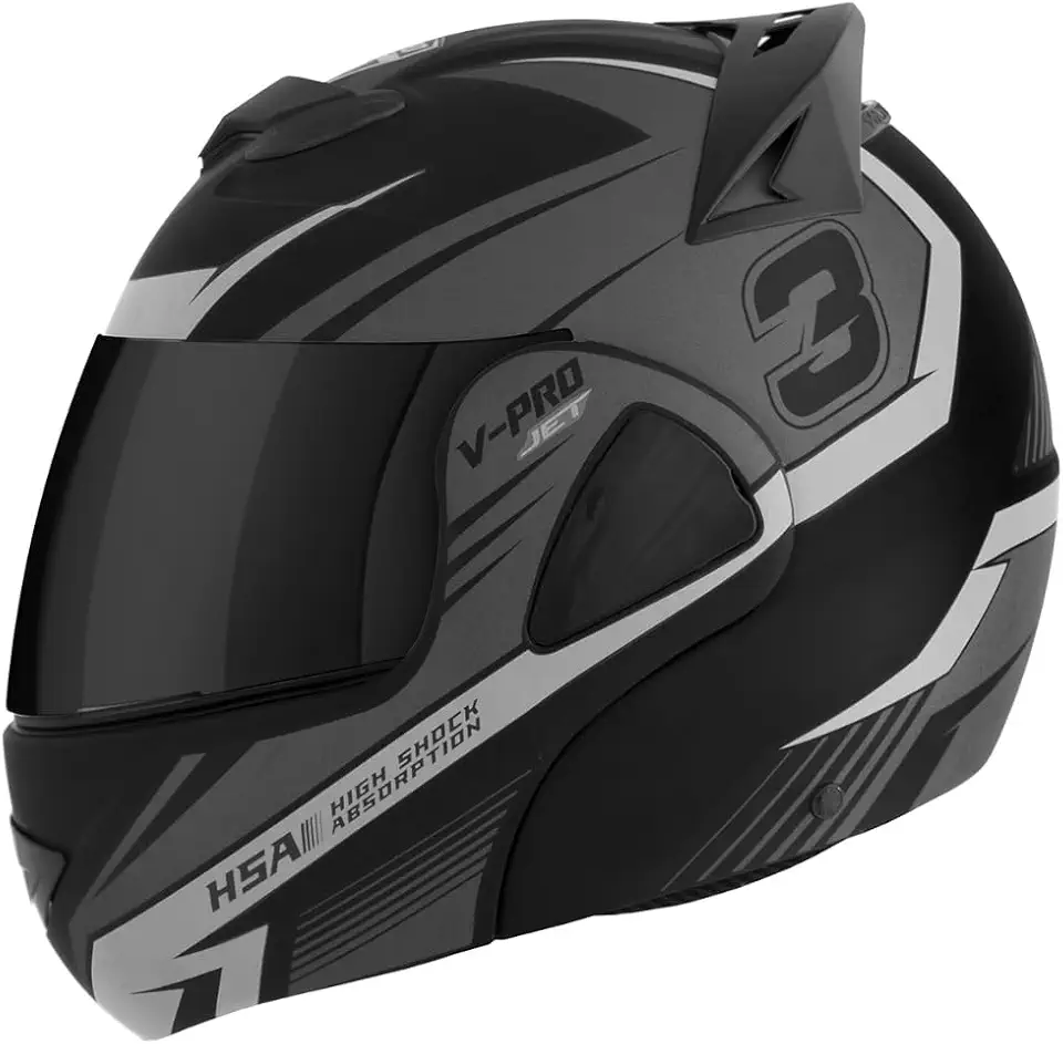 Capacete Escamoteável para Moto Aerodinâmico Viseira Fumê 2mm Sem Óculos Interno Certificado INMETRO DOT