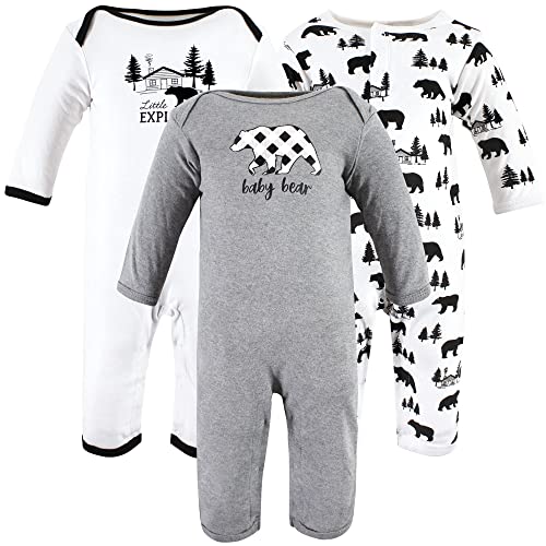 Image of Hudson Baby Baby Cotton Union Suit, 3 Pack