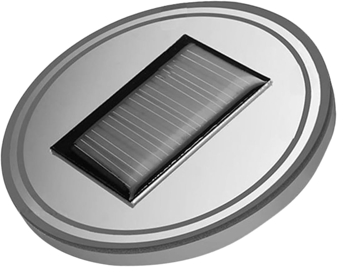 LED Coasters for Car Luminous Cup Mat Solar-Powered Non-Slip Drink Coaster for Vehicle Interior Decorative Glow for Home and Bar