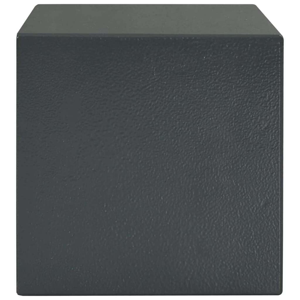 Cassetta di sicurezza in acciaio con lucchetto, grigio scuro, 23 x 17 x 17 cm, opaca, set di lucchetti meccanici a combinazione con chiave, per ufficio, casa, documenti, oggetti di valore, 1