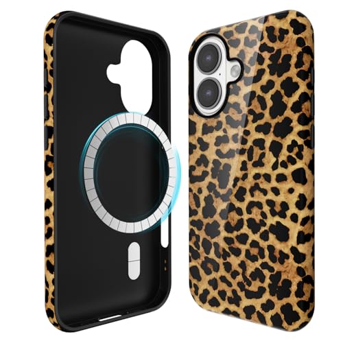 Coque léopard iPhone 16 Plus magnétique et fine