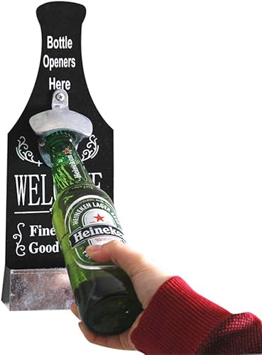 Miniatura 4 de Abrebotellas de pared con forma de cerveza de estilo vintage, abrebotellas montado en la pared, atrapador para hombre, cueva, cocina, bar, pub,