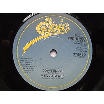 DOWN UNDER 7 INCH (7" VINYL 45) UK EPIC 1981