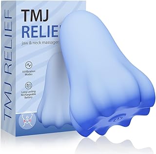 TMJ Relief Products Jaw – Jaw, Neck & Finger Massager with Multifunctional Vibrating Therapy Ball & Finger Squeeze Tool for Hand Exercise, Stress Relief & Relaxation