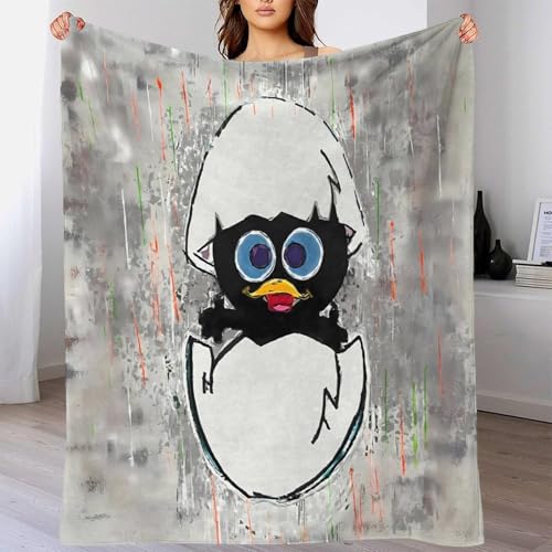 Couverture poussin 3D pour soirées cocooning en colocation