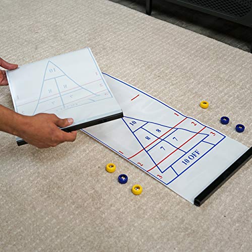 Fairly Odd Novelties Tabletop Shuffleboard Compact Portable Mini 0.87 Lb Travel Family Board Game, White - Thumbnail 2