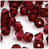 Size: 12mm Quantity: 100-pc Color: Devil red Wine Finish: Faceted Transparent Shape: Fitted Bicone