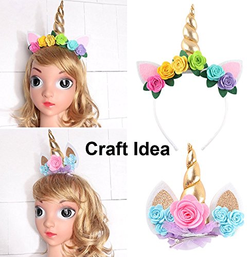 Image of YYCRAFT Pack of 20PCS Felt Rose 1.5 inch 4D Flower Wedding Applique Bow-White